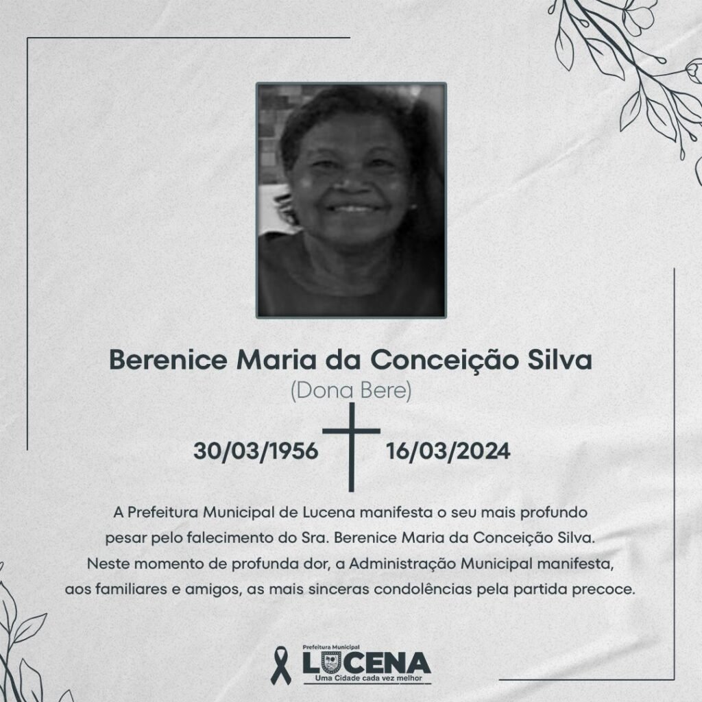 Luto – Morre A Mãe Do Vice Prefeito BolÃo